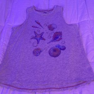 Girls sea shell tank top